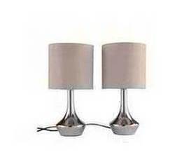 ColourMatch Pair of Touch Table Lamps - Cafe Mocha.